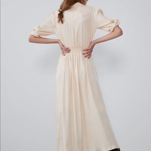 Zara cream button front dress